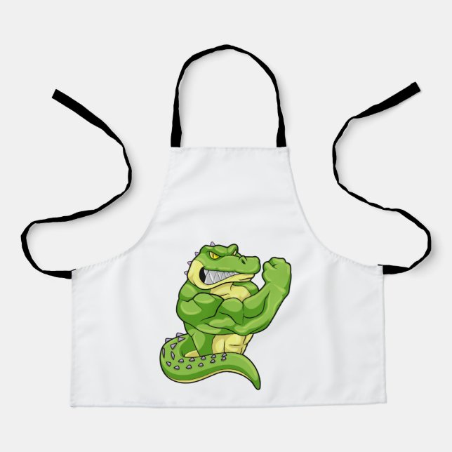 Crocodile as Bodybuilder & big Muscles Apron (Front)