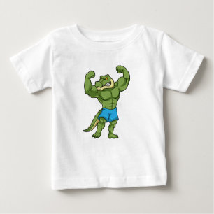Crocodile as Bodybuilder extreme Baby T-Shirt