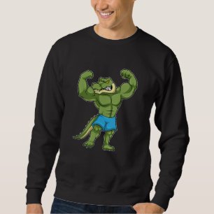 Crocodile as Bodybuilder extreme Sweatshirt