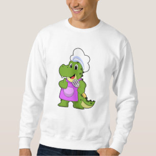 Crocodile as Cook with Spatula Sweatshirt