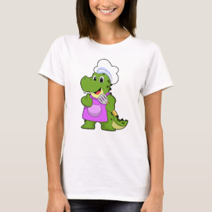 Crocodile as Cook with Spatula T-Shirt