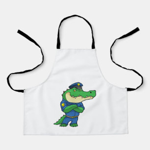 Crocodile as Police officer with Uniform Apron
