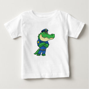 Crocodile as Police officer with Uniform Baby T-Shirt