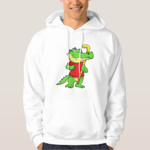 Crocodile at Field hockey with Stick Hoodie