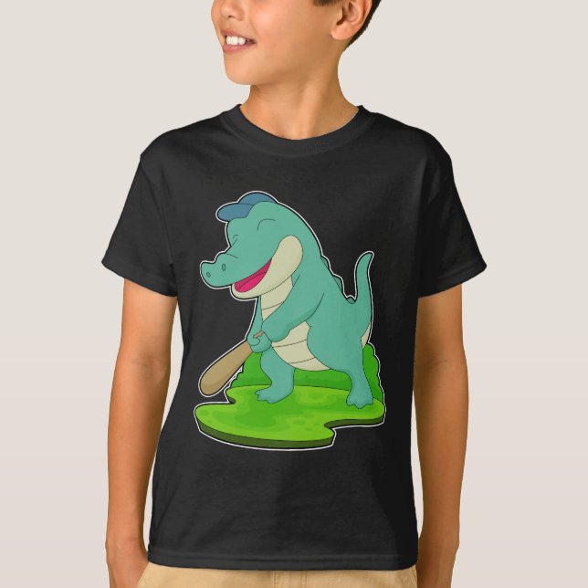 Crocodile Baseball Baseball bat T-Shirt (Front)