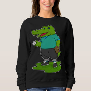 Crocodile Baseball Baseball glove Sports Sweatshirt