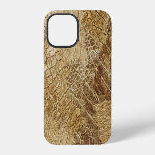 Crocodile batik pattern, fabric texture. iPhone 12 case