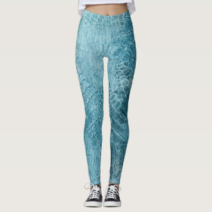 Crocodile Batik: Textured Fabric Art Leggings