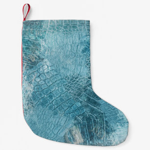 Crocodile Batik: Textured Fabric Art Small Christmas Stocking