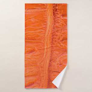 Crocodile belly skin texture background. This imag Bath Towel