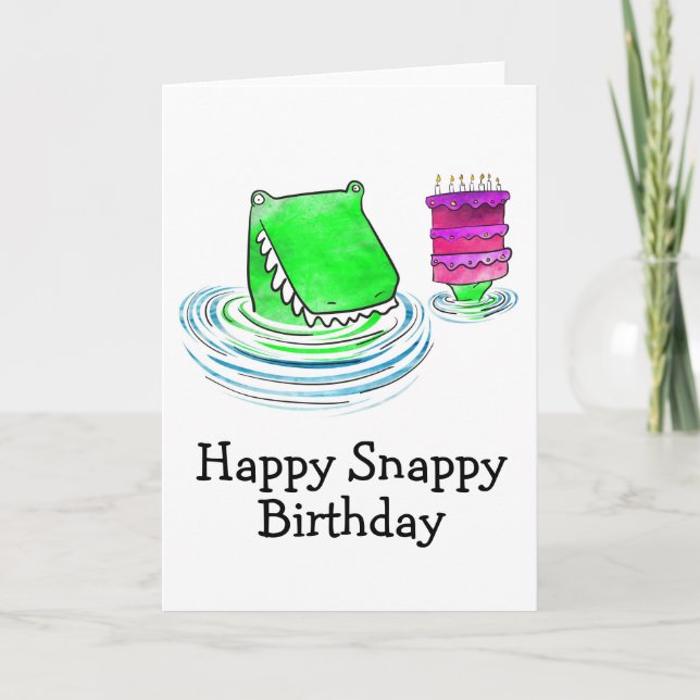 Crocodile Birthday Card (Front)