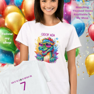 Crocodile Birthday Mum Matching T-Shirt