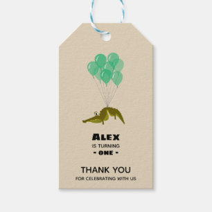 Crocodile Birthday Party Thank you Gift Tags