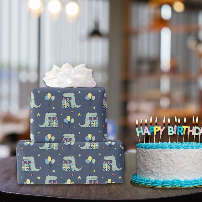 Crocodile Birthday Party Wrapping Paper (Creator Uploaded)