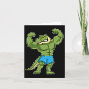 Crocodile Bodybuilder Bodybuilding Sports  Card