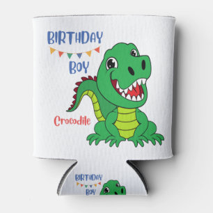 Crocodile boy birthday, Toddler Birthday Can Cooler