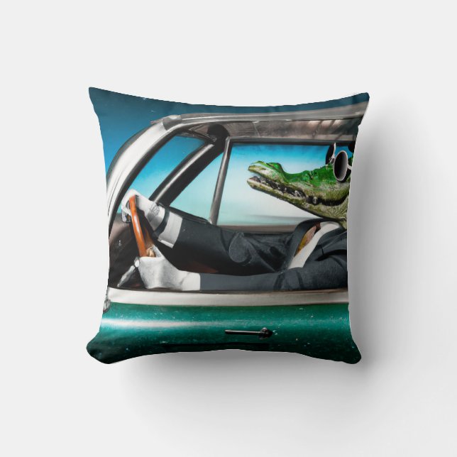 Crocodile Chauffeur Cushion (Front)