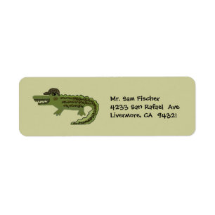 Crocodile Cool Return Address Labels