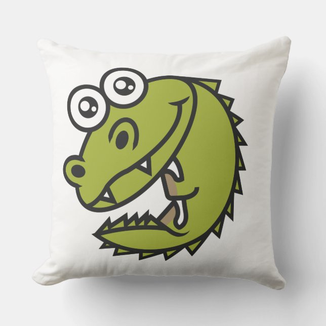 Crocodile Cute Baby Croc Cushion (Front)