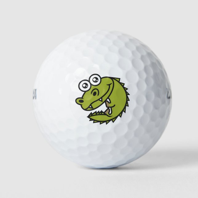 Crocodile Cute Baby Croc Golf Balls (Front)