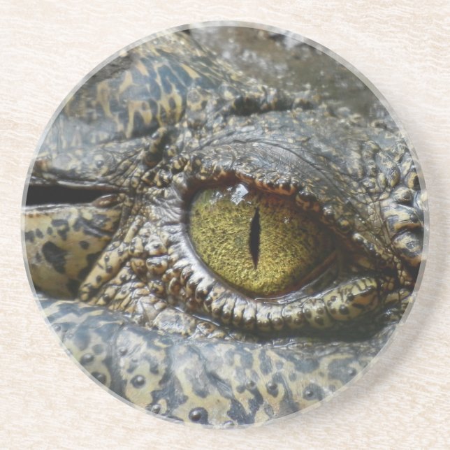 crocodile eye face animal custom personalise diy coaster (Front)
