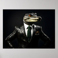 Crocodile in suit