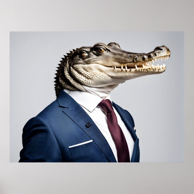 Crocodile in suit poster (Front)