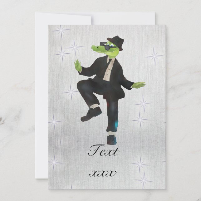 Crocodile Invitation (Front)