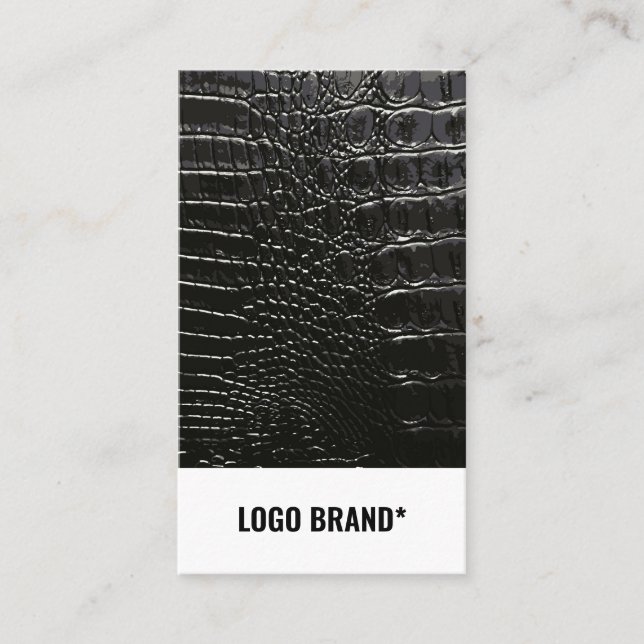 CROCODILE LEATHER BUSINESS CARD (Front)