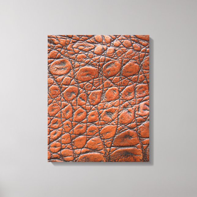 crocodile leather fake look canvas print (Front)