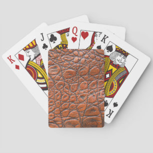crocodile leather fake look playing cards