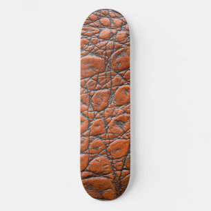 crocodile leather fake look skateboard