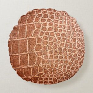 Crocodile leather pattern backgroundabstract,allig round cushion