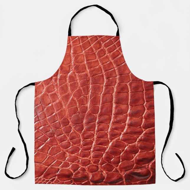 Crocodile leather texture apron (Front)