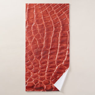 Crocodile leather texture bath towel