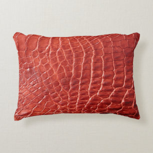 Crocodile leather texture decorative cushion