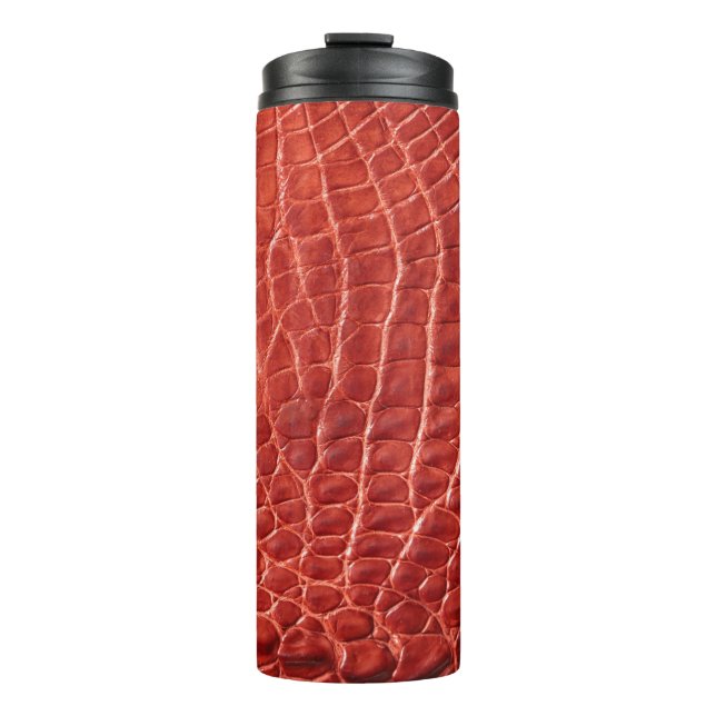 Crocodile leather texture thermal tumbler (Front)
