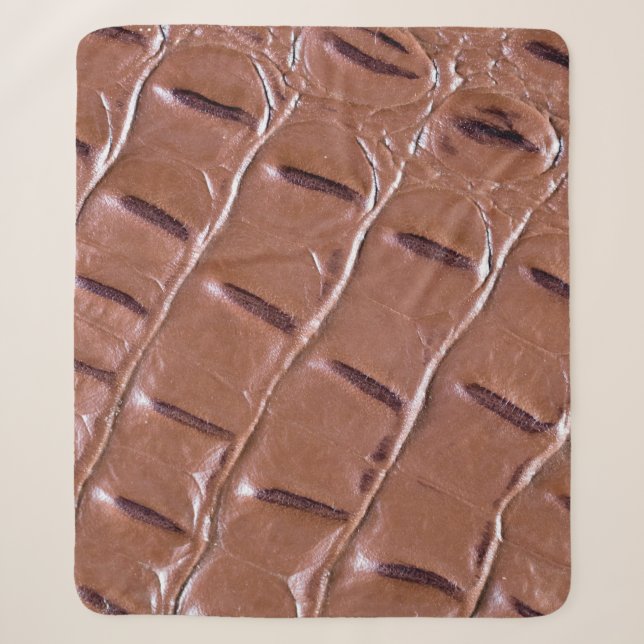 Crocodile leather textured backgroundabstract, ani sherpa blanket (Front)
