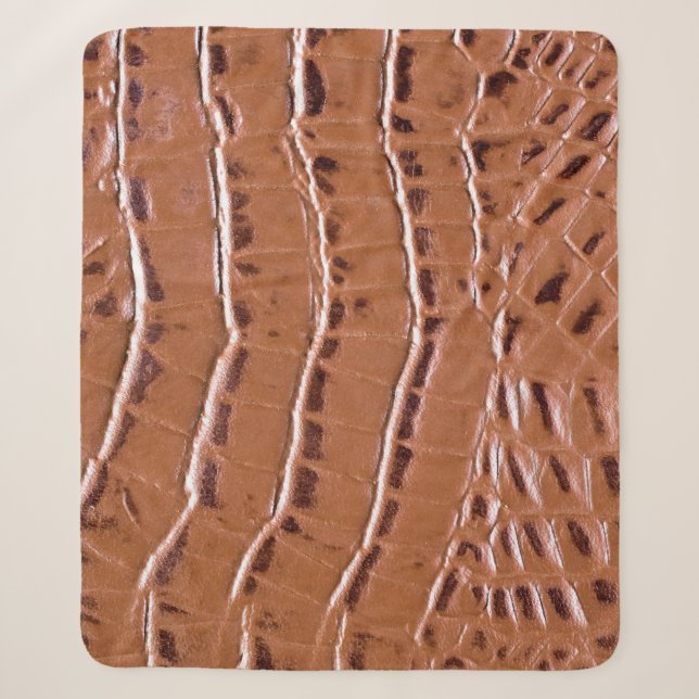 Crocodile leather textured backgroundabstract, ani sherpa blanket (Front)