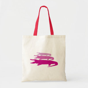 Crocodile Lined Up (Purple) Tote Bag