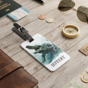 Crocodile Lover Reptile Alligator Monogram Luggage Tag
