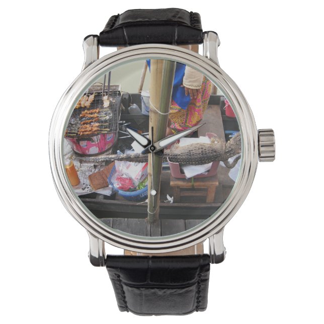 Crocodile Meat BBQ ... Thailand Street Food Watch (Front)