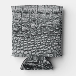 Crocodile Noir: Black Leather Mystique Can Cooler