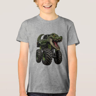 Crocodile Off-Road Monster Truck Tri-Blend Shirt