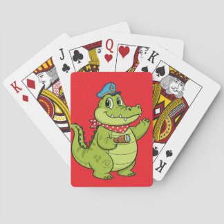 crocodile playing cards