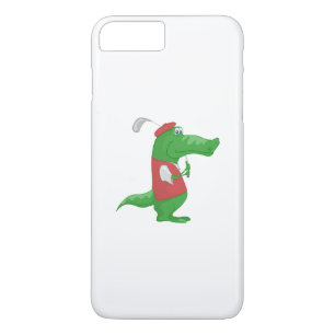 Crocodile playing golf cartoon Case-Mate iPhone case