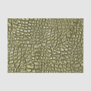 Crocodile Print Gold Green Tissue Paper