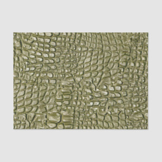Crocodile Print Gold Green Tissue Paper
