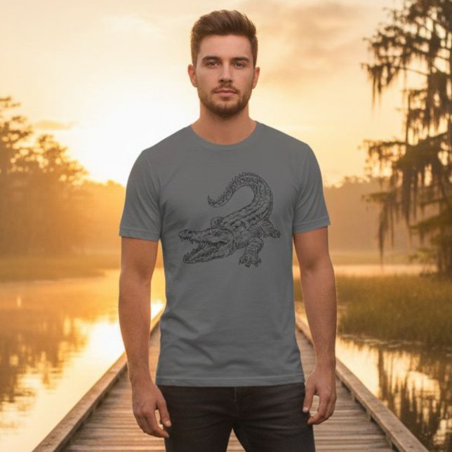 Crocodile Print T-Shirt - Crocodile Tee (Creator Uploaded)