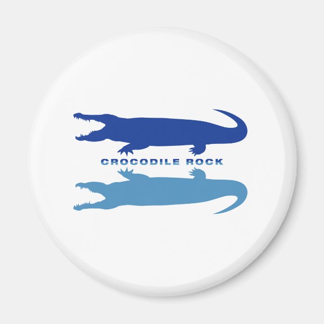 Crocodile Reflection (Blue) Magnet (Front)